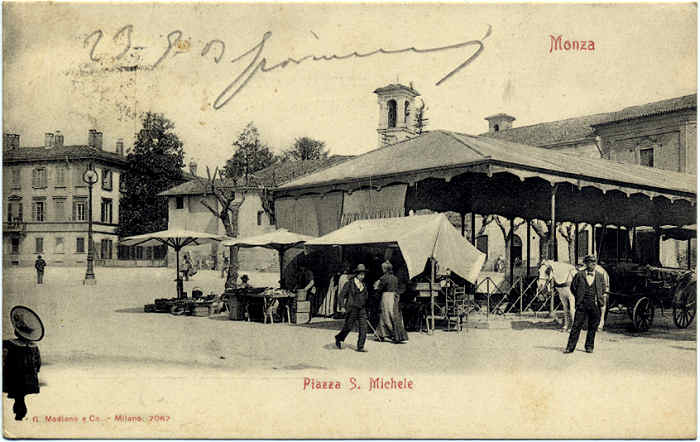 La tettoia in Piazza San Michele - 1901