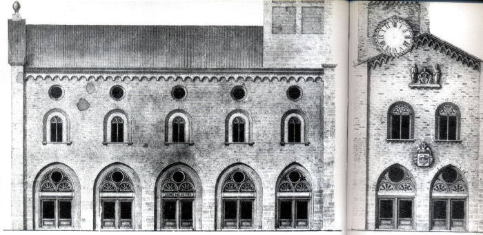 il progetto di chiusura del portico