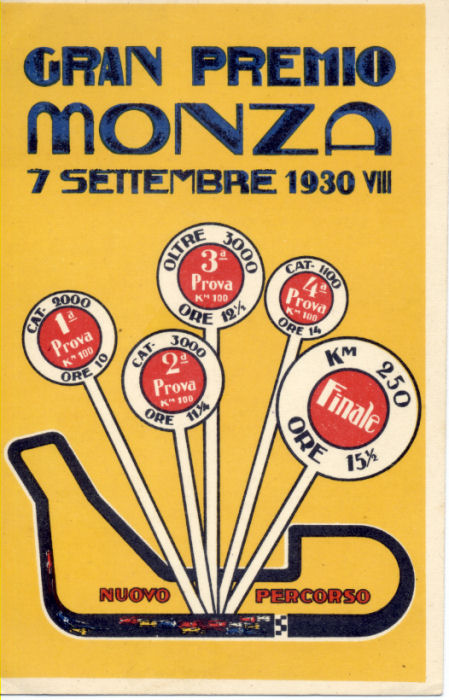 Gran Premio. Una cartolina moderna di 83 anni fa.