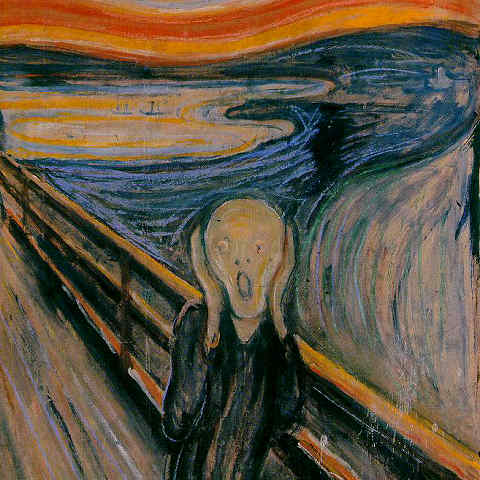 l'urlo di Munch, particolare
